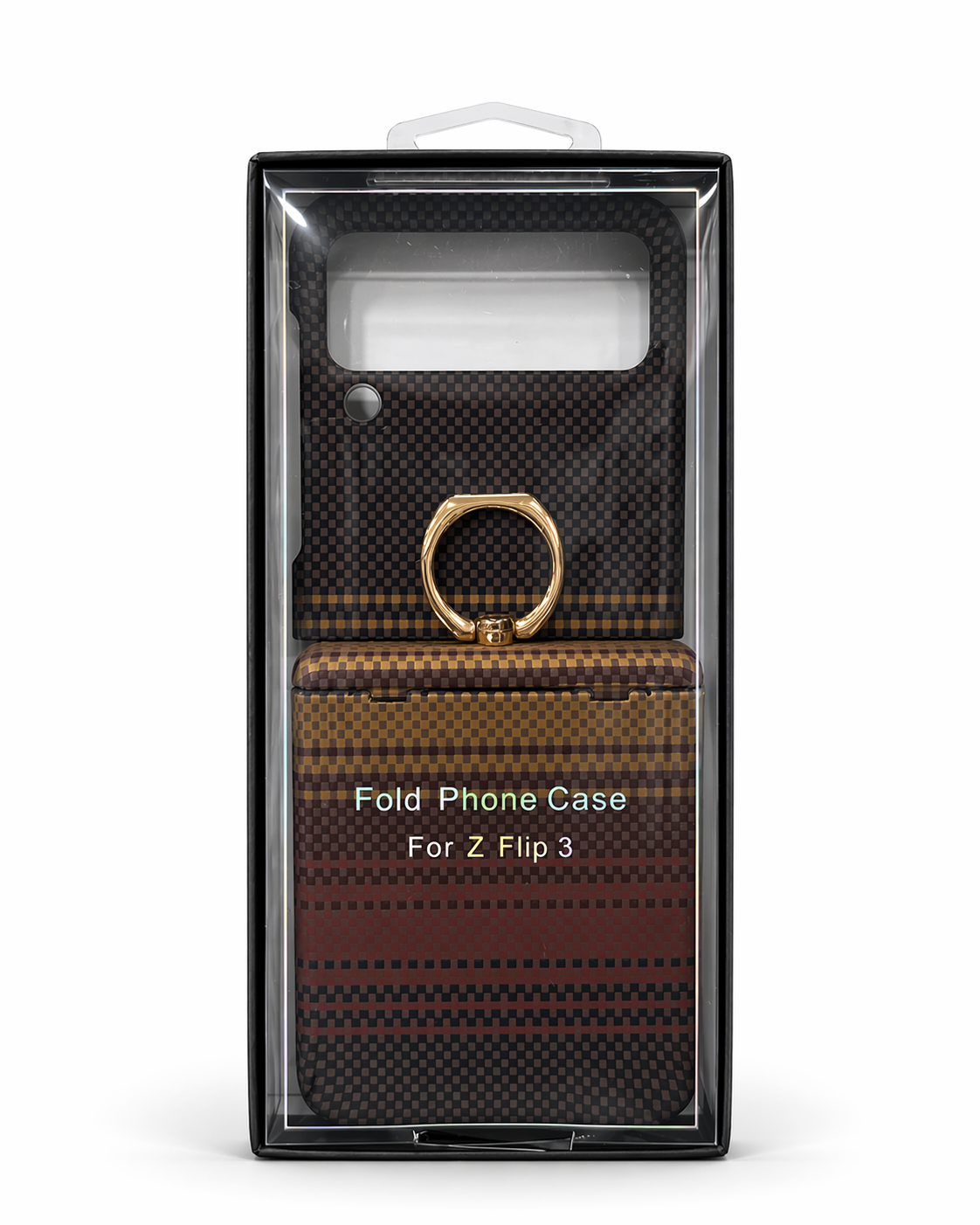 Étui Carbone Samsung Galaxy Z Flip 3 avec Anneau Support