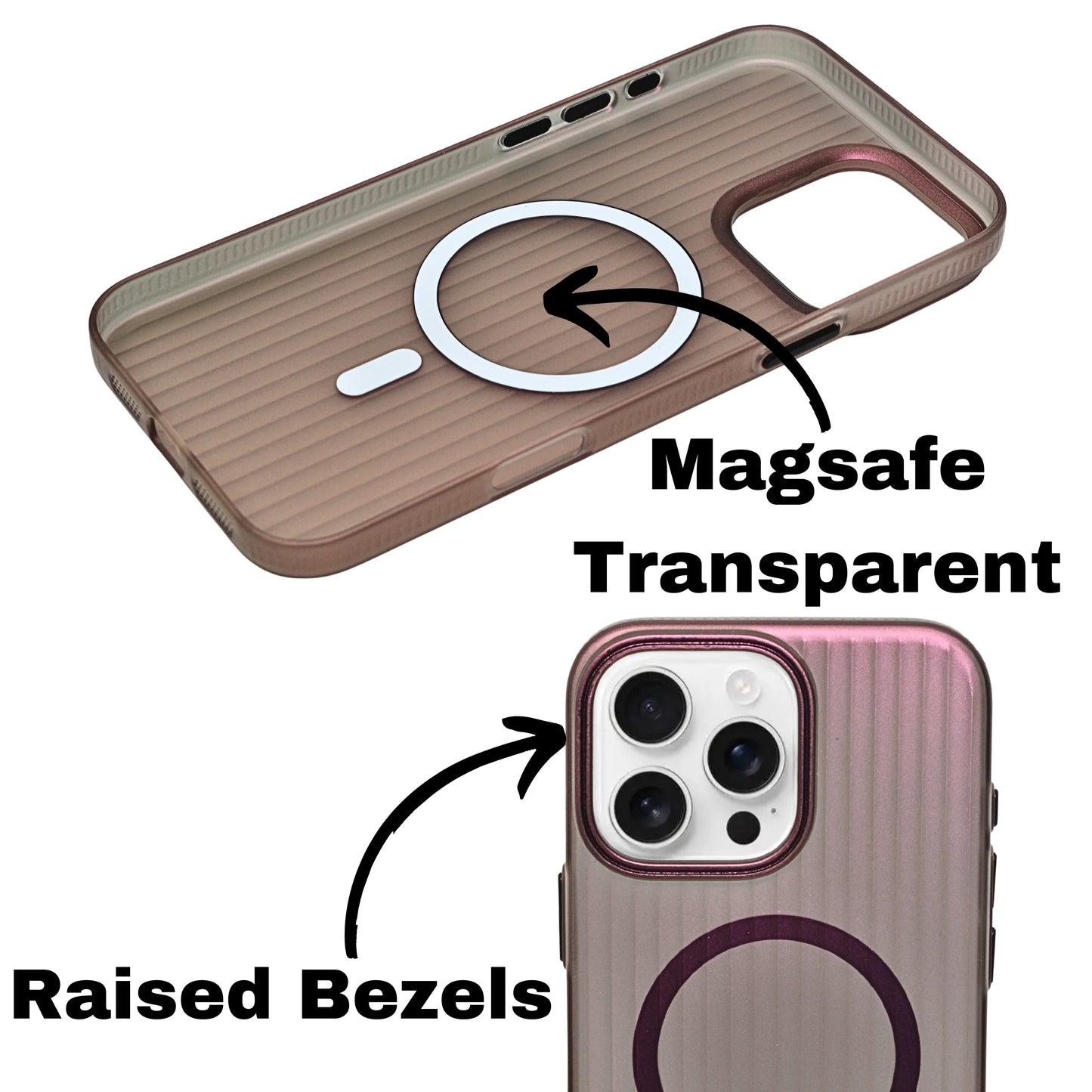 Coque iPhone Mate Transparente MagSafe Rainurée iPhone 16 Pro