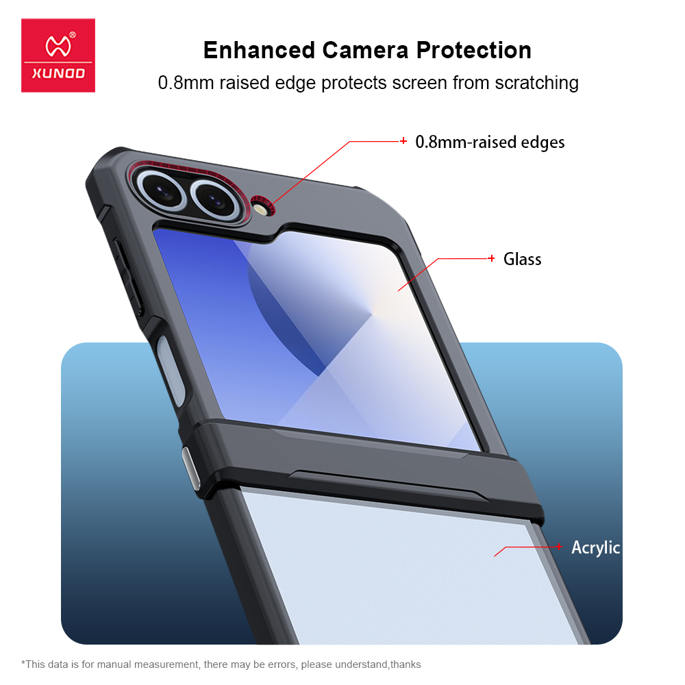 Étui Transparent 360° Bordure Noire pour Samsung Galaxy Z Flip 7