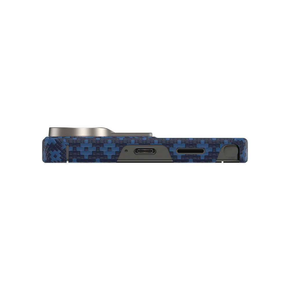 Coque BENKS ArmorGrid Kevlar MagSafe – Bleu Carbone pour Samsung S26 Plus / S26 Ultra