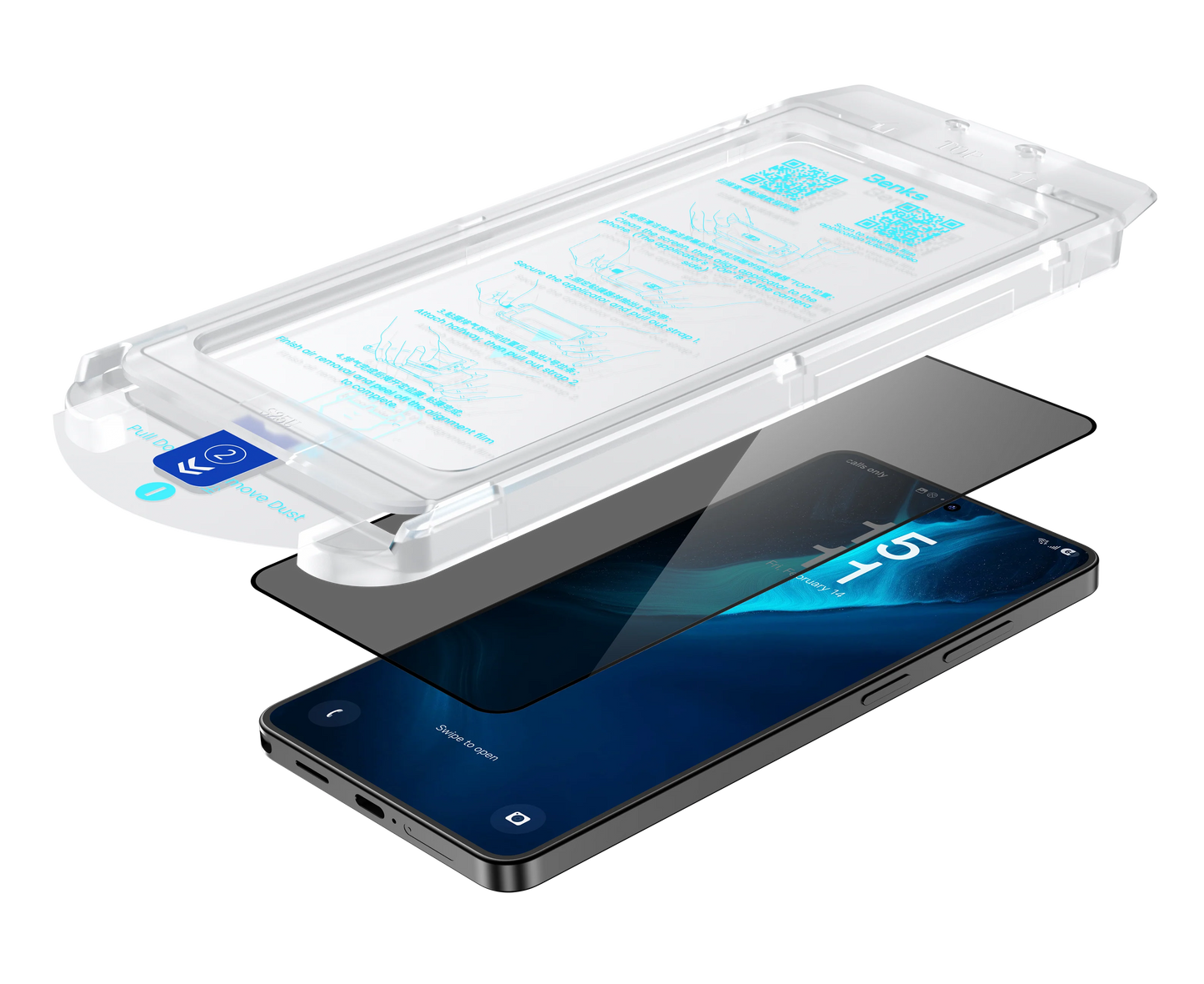 Verre Trempé Fumé BENKS Privacy Antichoc – Samsung S26 / S26 Ultra