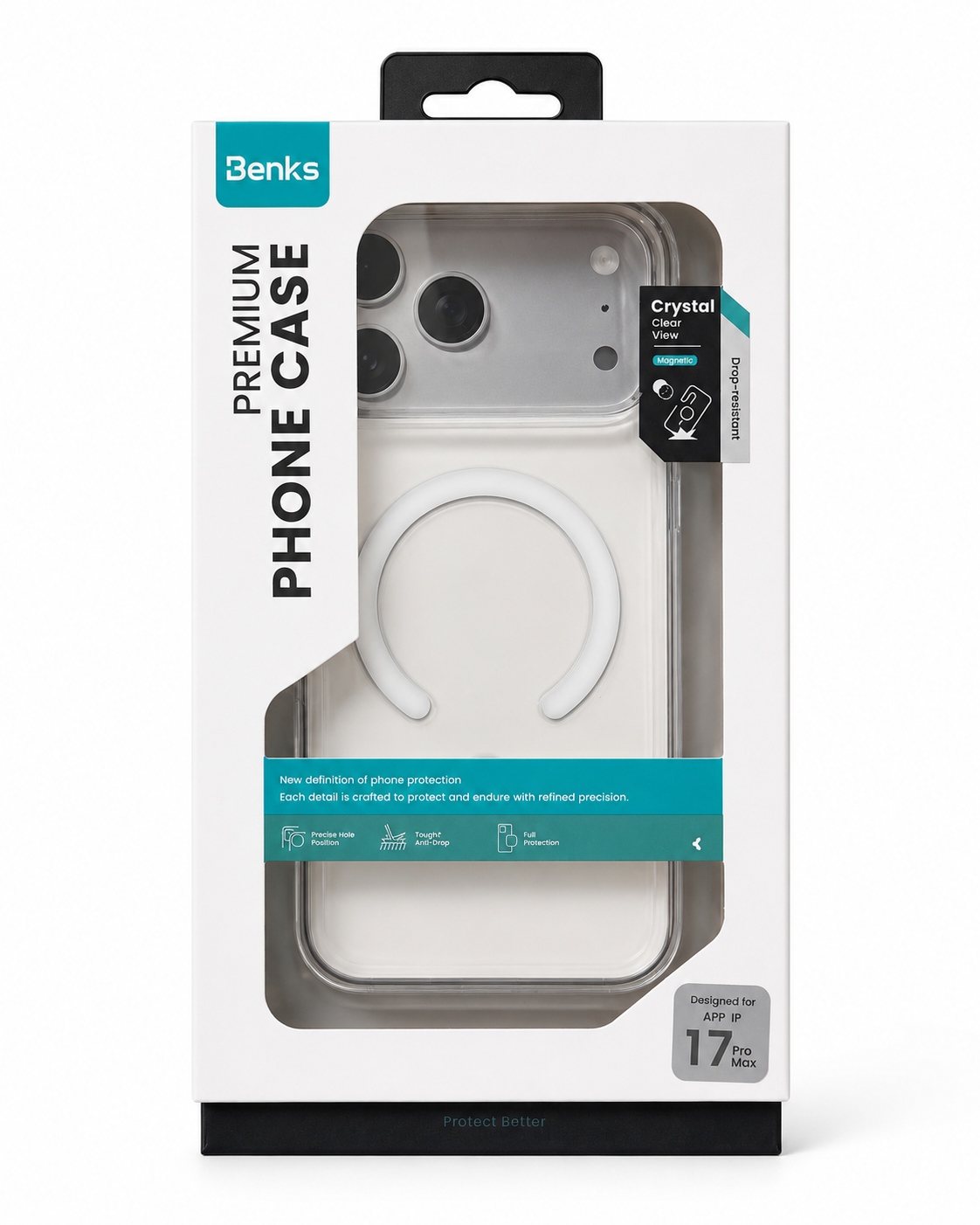 Coque Transparente BENKS MagSafe Crystal pour iPhone 17 Pro