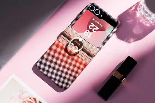 Étui Carbone Samsung Galaxy Z Flip 6 avec Anneau Support