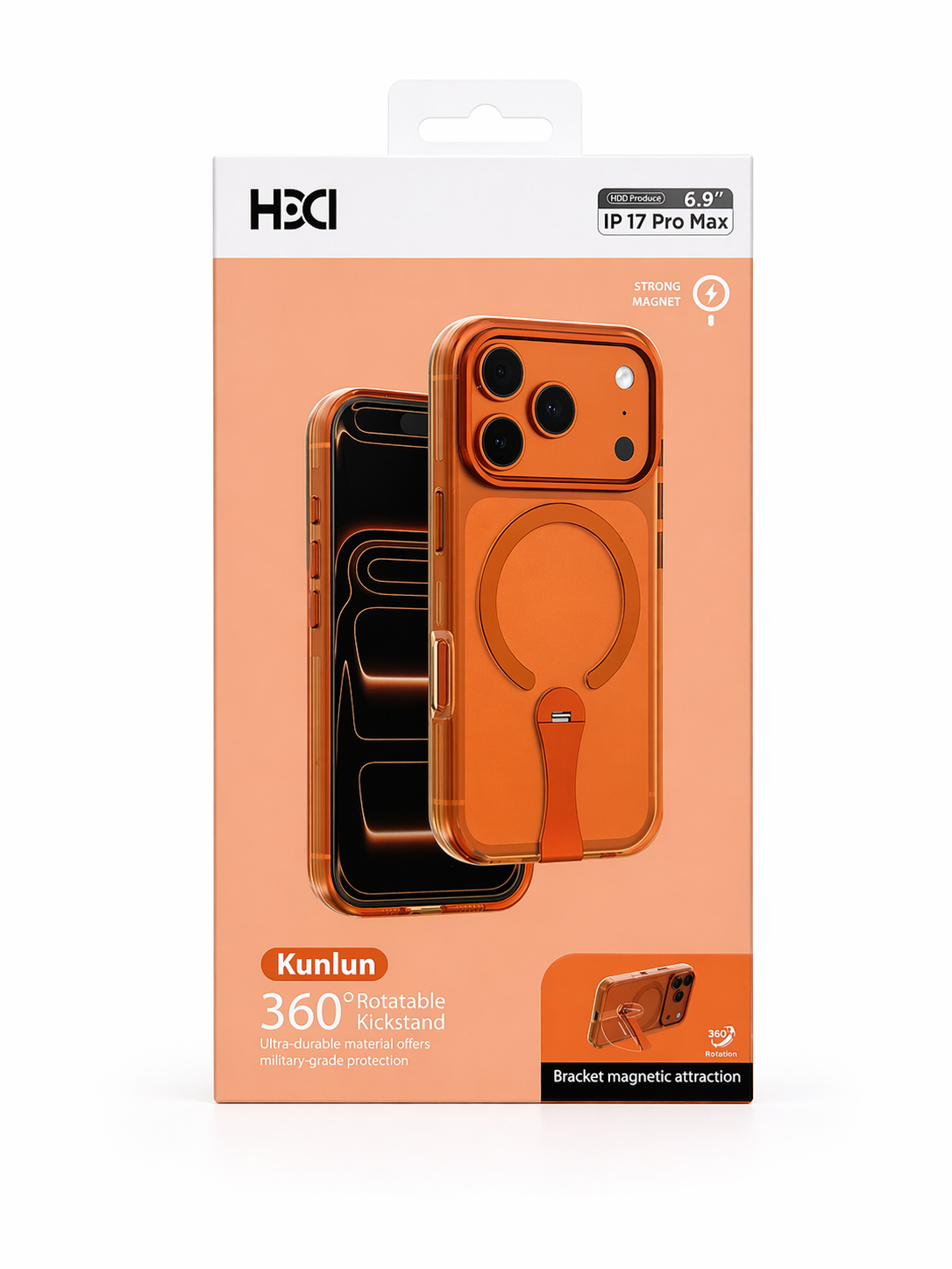 Coque MagSafe 360° Kickstand – iPhone 17 Pro Max