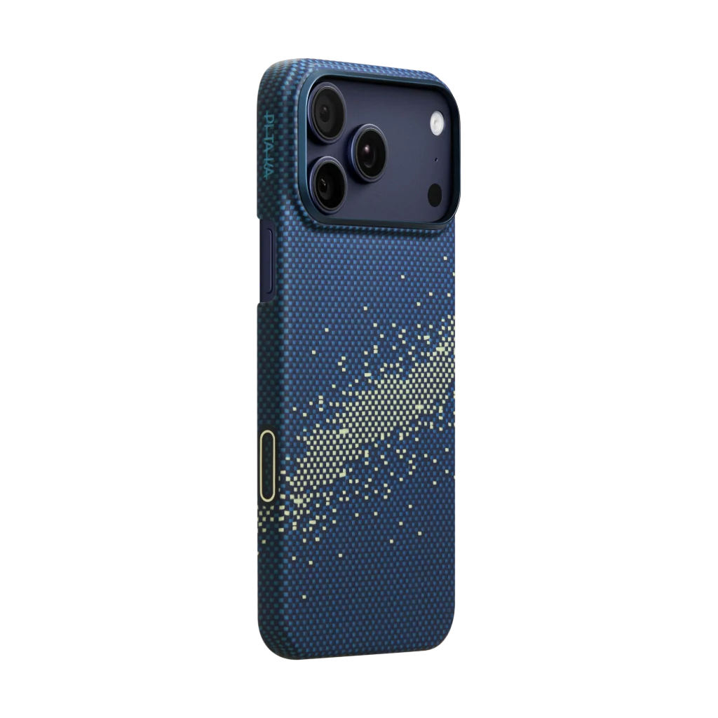 Coque PITAKA Carbone MagSafe iPhone 17 Pro  – StarPeak Bleu Premium
