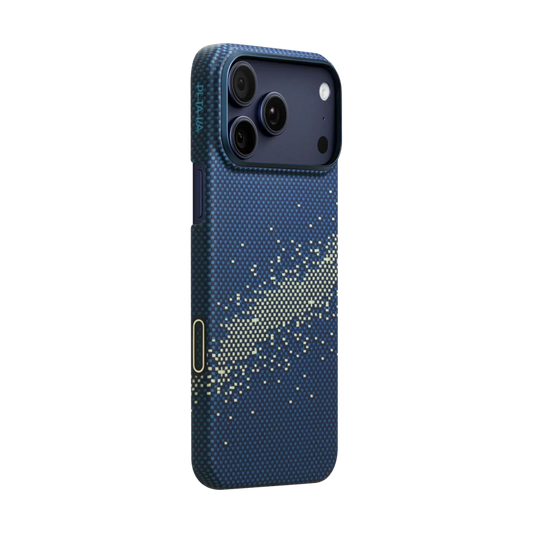 Coque PITAKA Carbone MagSafe iPhone 17 Pro  – StarPeak Bleu Premium