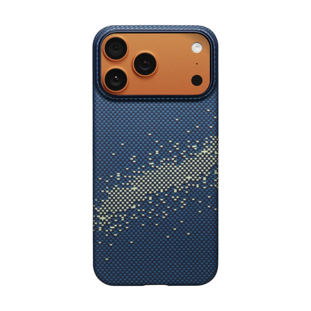 Coque PITAKA Carbone MagSafe iPhone 17 Pro  – StarPeak Bleu Premium