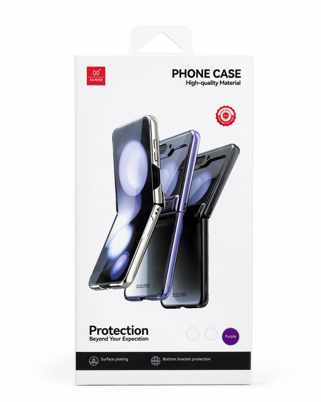Étui Transparent Brillant XUNDD pour Samsung Galaxy Z Flip 5