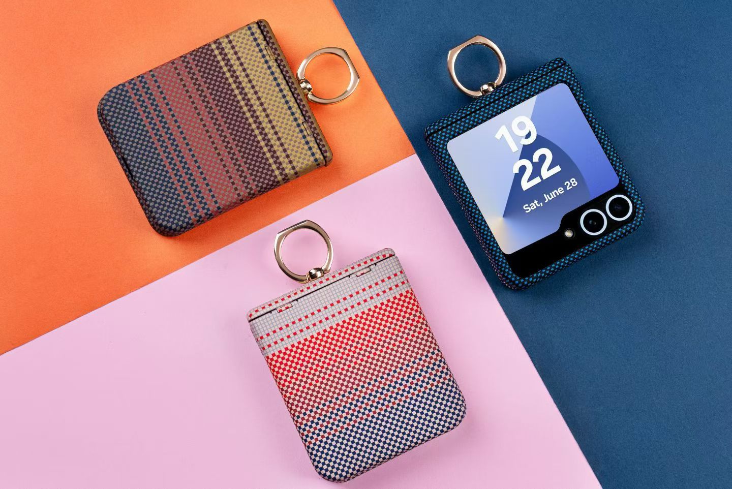 Étui Carbone Samsung Galaxy Z Flip 6 avec Anneau Support