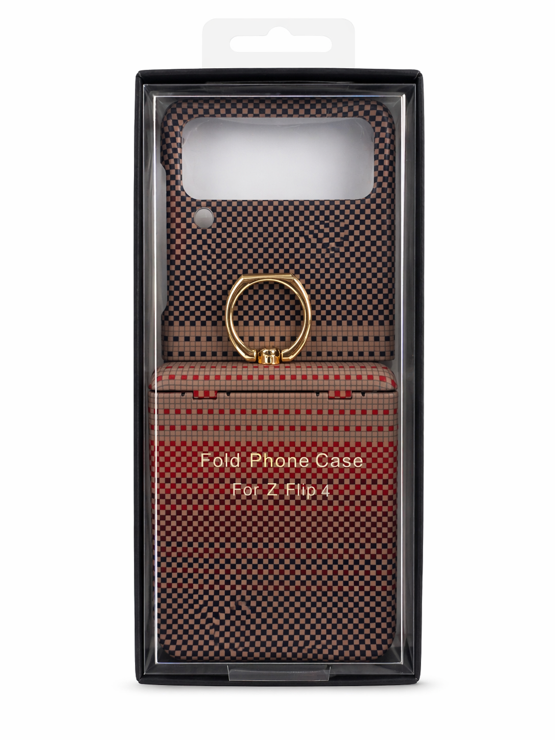 Étui Carbone Samsung Galaxy Z Flip 4 avec Anneau Support