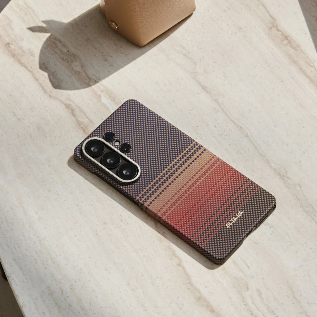 Coque PITAKA Carbone MagSafe Samsung S26 Ultra – Sunset Premium