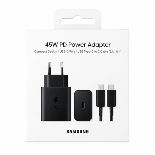 Chargeur Samsung 45W boite noire
