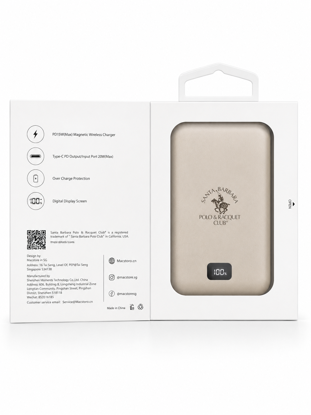 Power Bank Santa Barbara Polo Club 5000 mAh vue 5