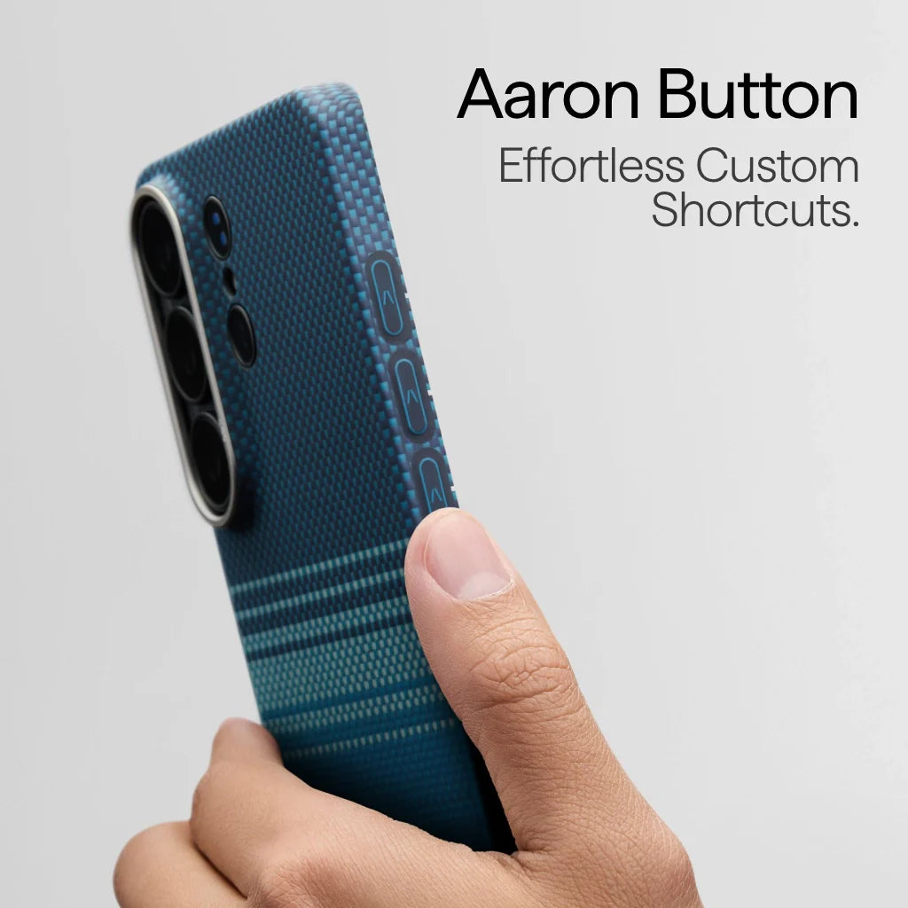 Coque PITAKA Carbone MagSafe Samsung S26 Ultra – Édition Bleue Premium
