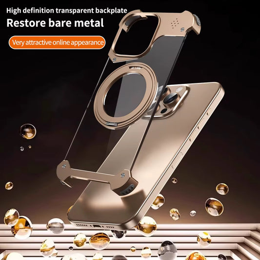 Coque Transparente Aluminium MagSafe iPhone 15 Pro Max Noir vue 1
