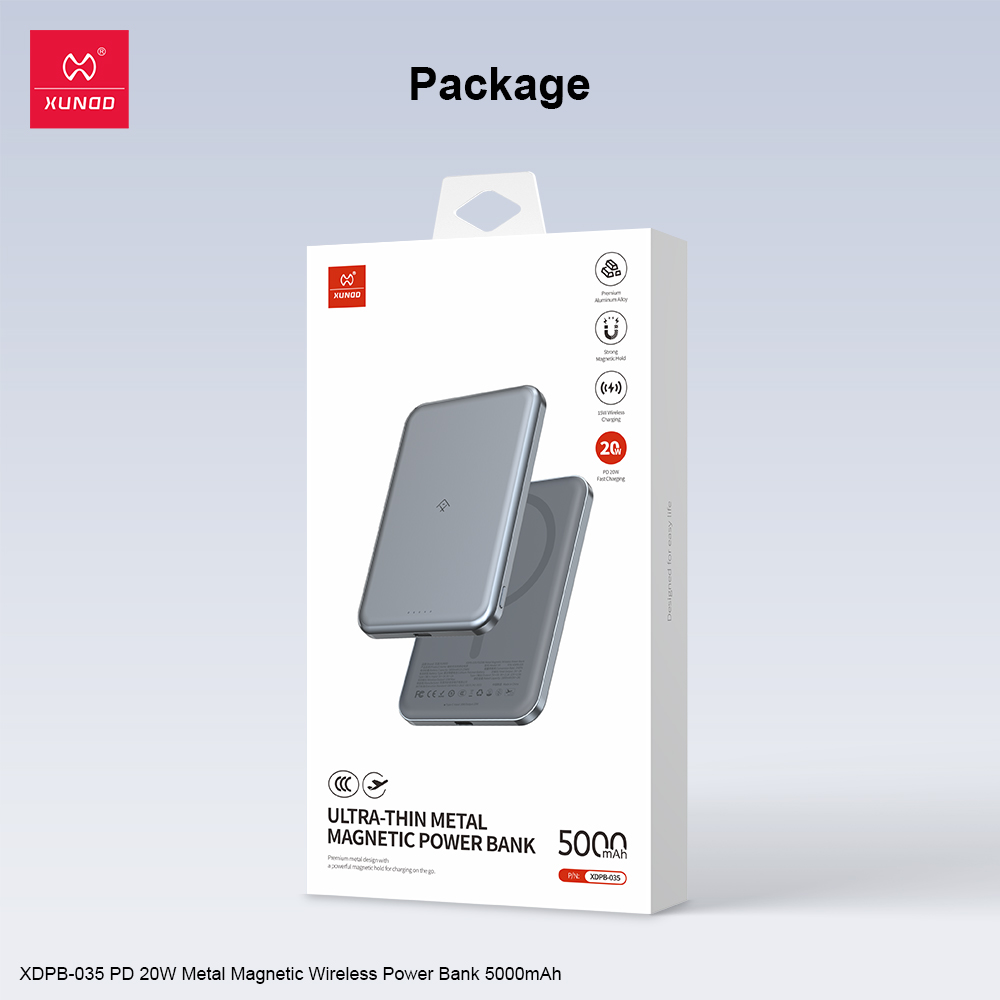 Power Bank XUNDO 10000 mAh Compact vue 1