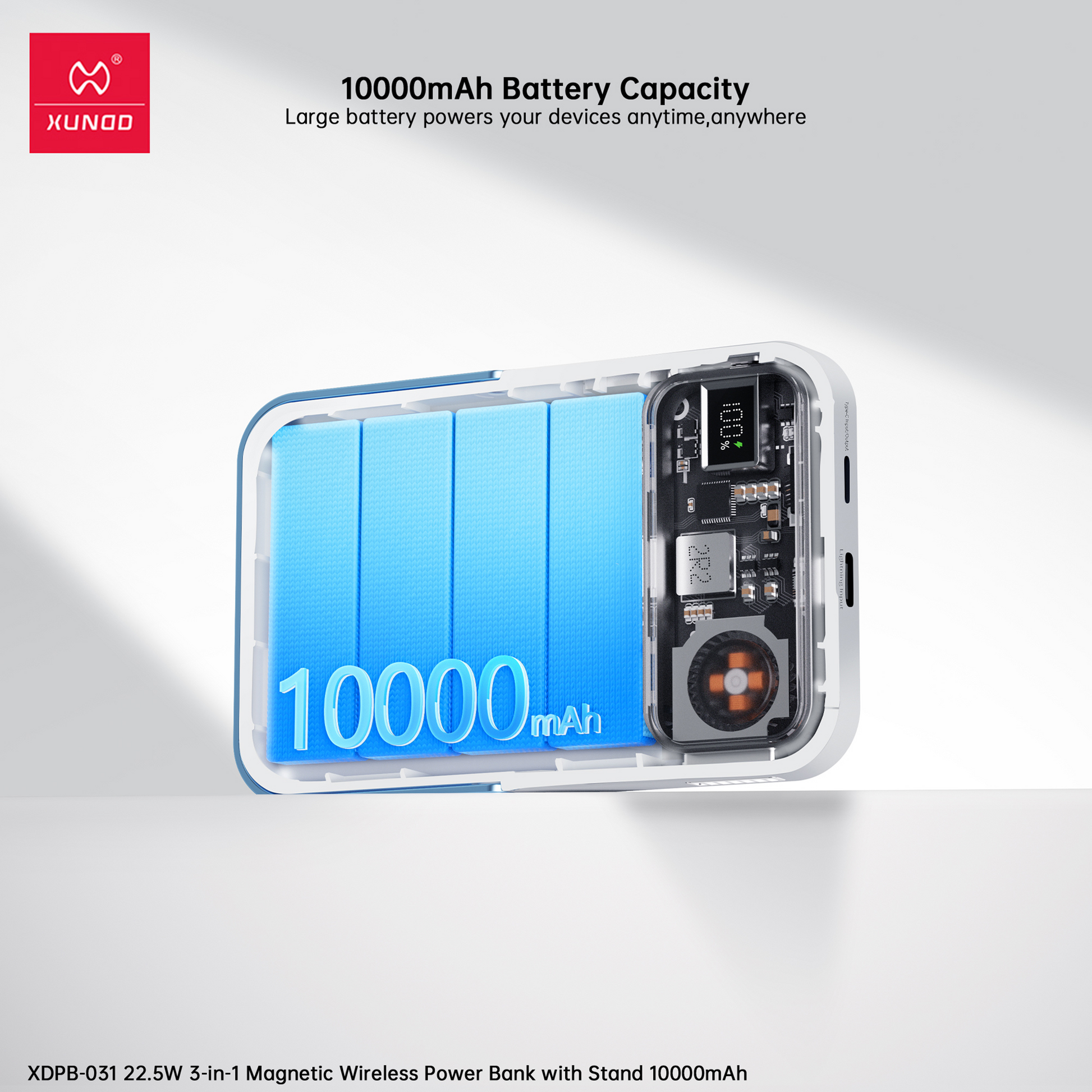 Power Bank XUNDO 10000 mAh vue 3