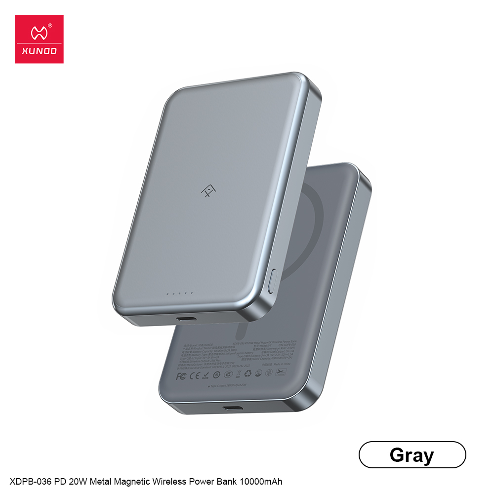 Power Bank XUNDO 10000 mAh Compact vue 2