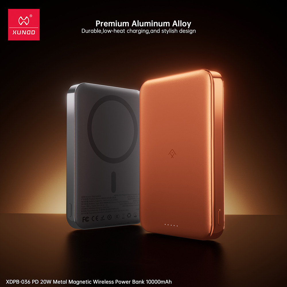 Power Bank XUNDO 10000 mAh Compact vue 3