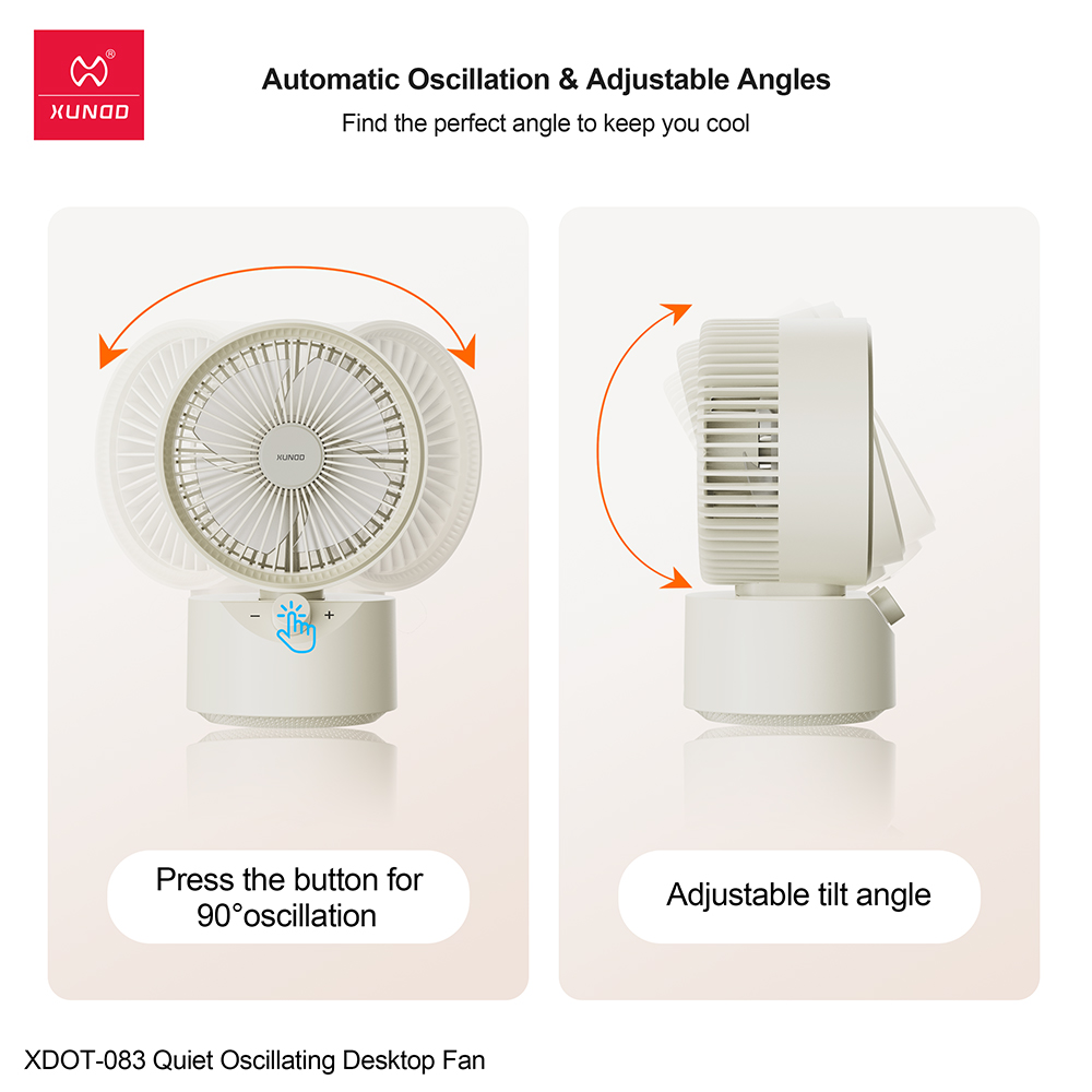 Ventilateur Bureau Oscillant XUNDO vue 6