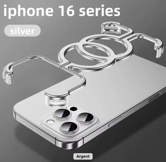 Etui Aluminium Squelette MagSafe iPhone 16 Pro Noir