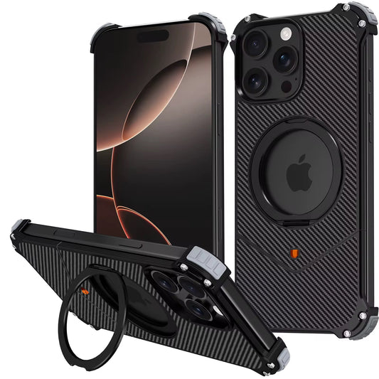 Coque Carbone & Aluminium MagSafe 360 iPhone ( 15 Pro Max )