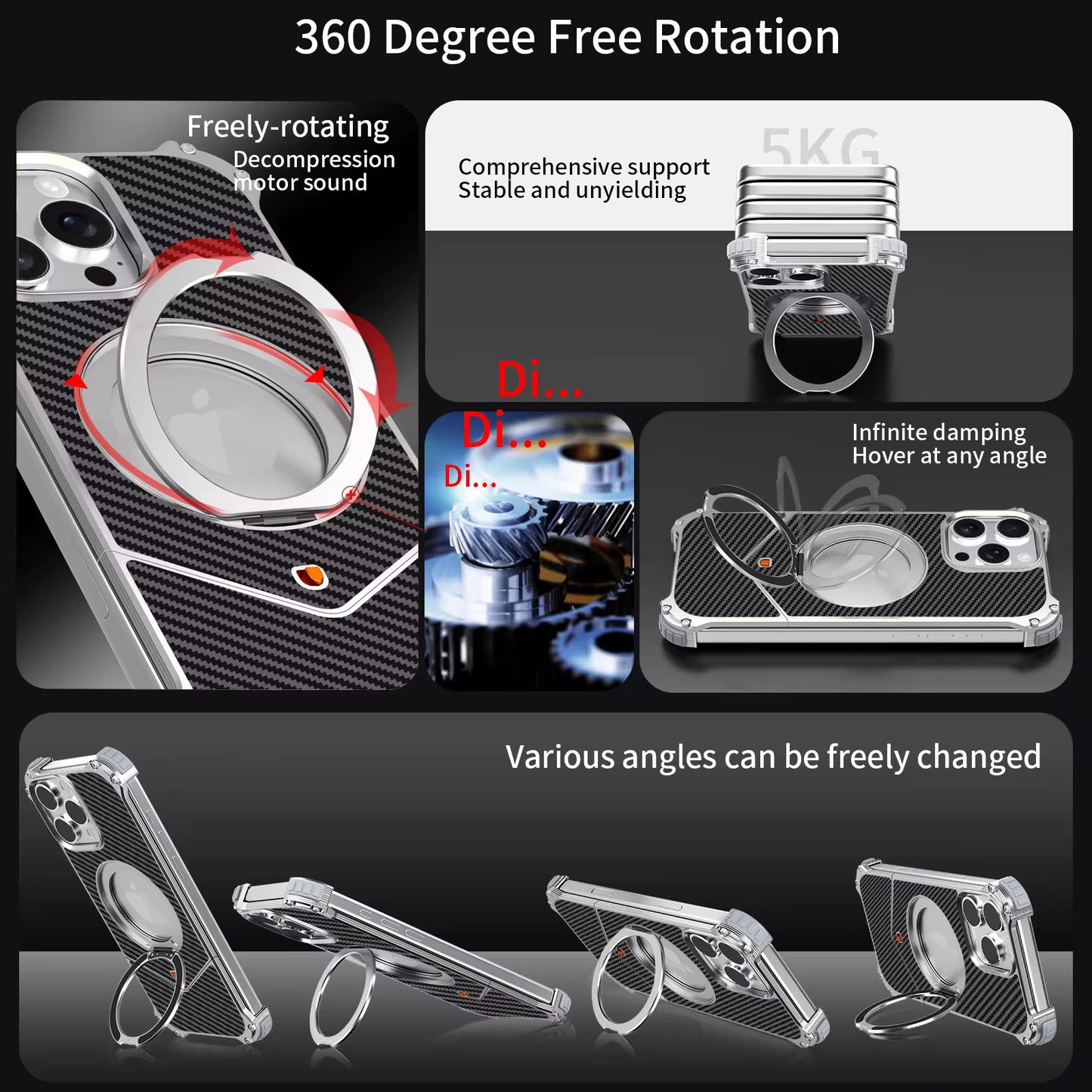 Coque Carbone & Aluminium MagSafe 360 iPhone (16 Pro Max)