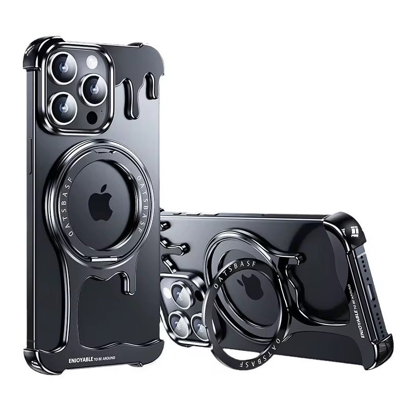 Coque Aluminium MagSafe 360° (Support Rotatif)