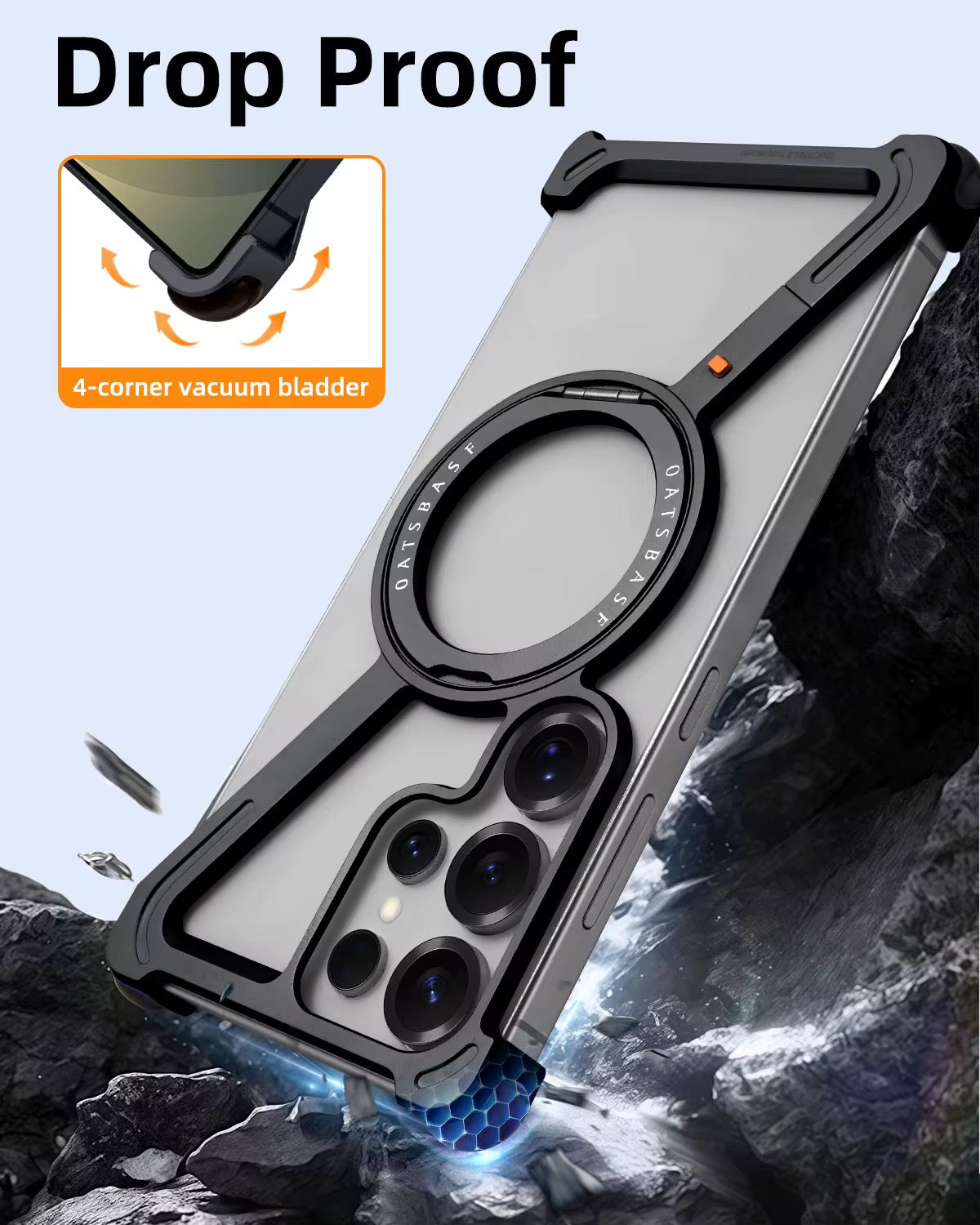 Coque Aluminium Z Design – Compatible MagSafe & Ultra Résistante (Samsung S24 / S25 Ultra)