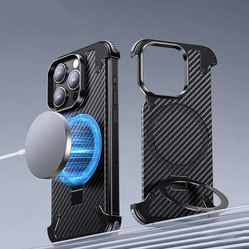 Coque Luxe Carbone & Aluminium – Support Anneau
