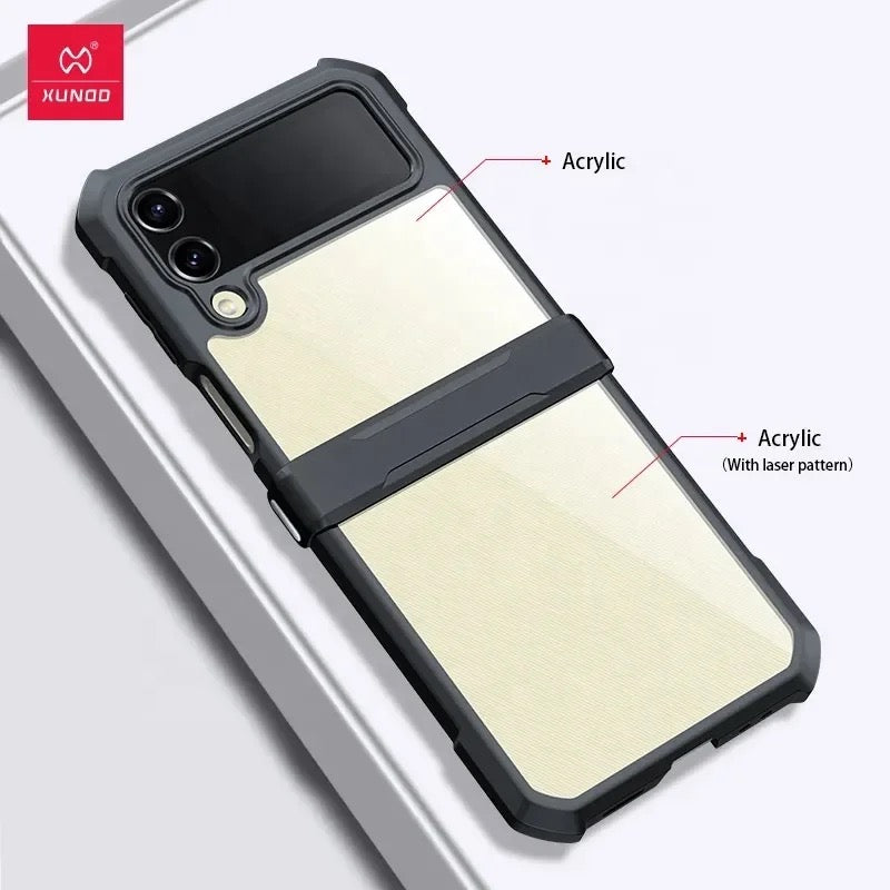 Étui Transparent 360° Bordure Noire pour Samsung Galaxy Z Flip 4