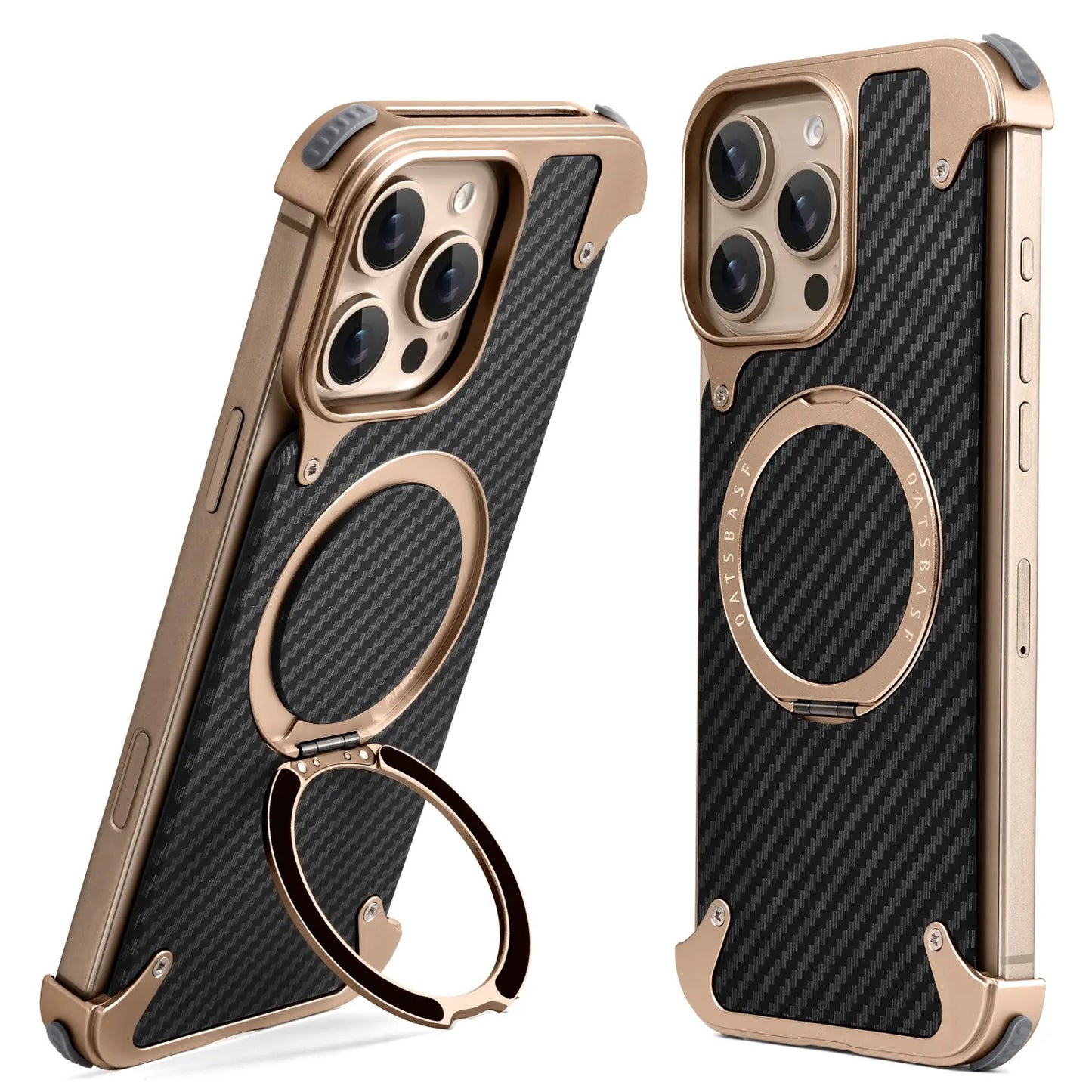 Coque Luxe Carbone & Aluminium – Support Anneau