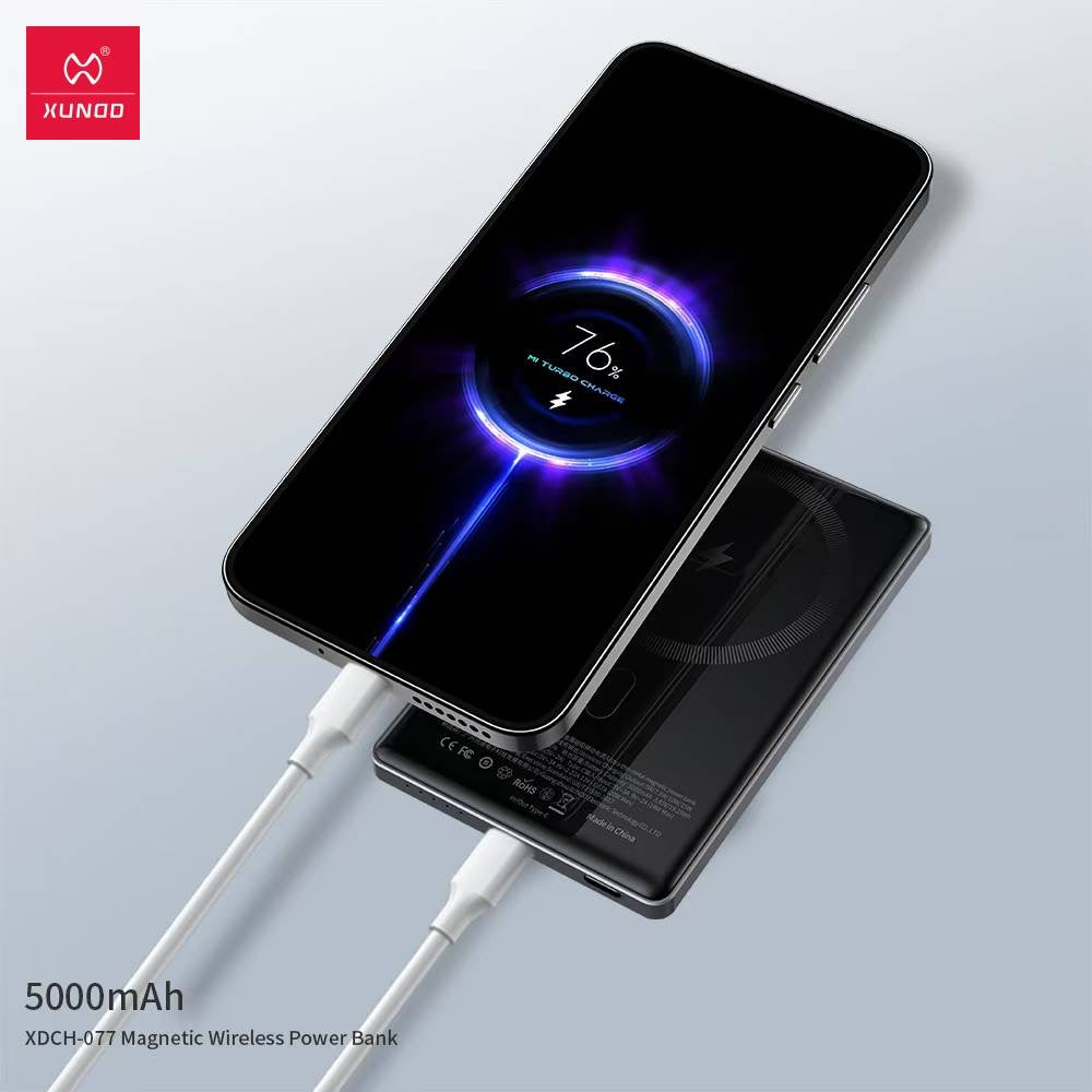 Power Bank Xundd 10 000 mAh – Magnétique (MagSafe) + Charge Rapide 20W USB-C