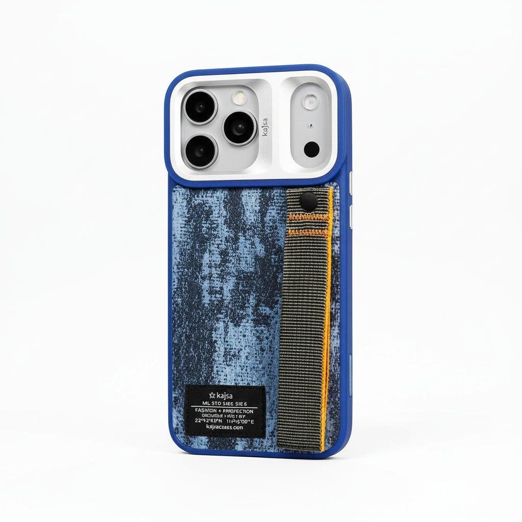 Étui iPhone Kajsa Tissu Premium avec Sangle – Protection Élégante & Design Outdoor