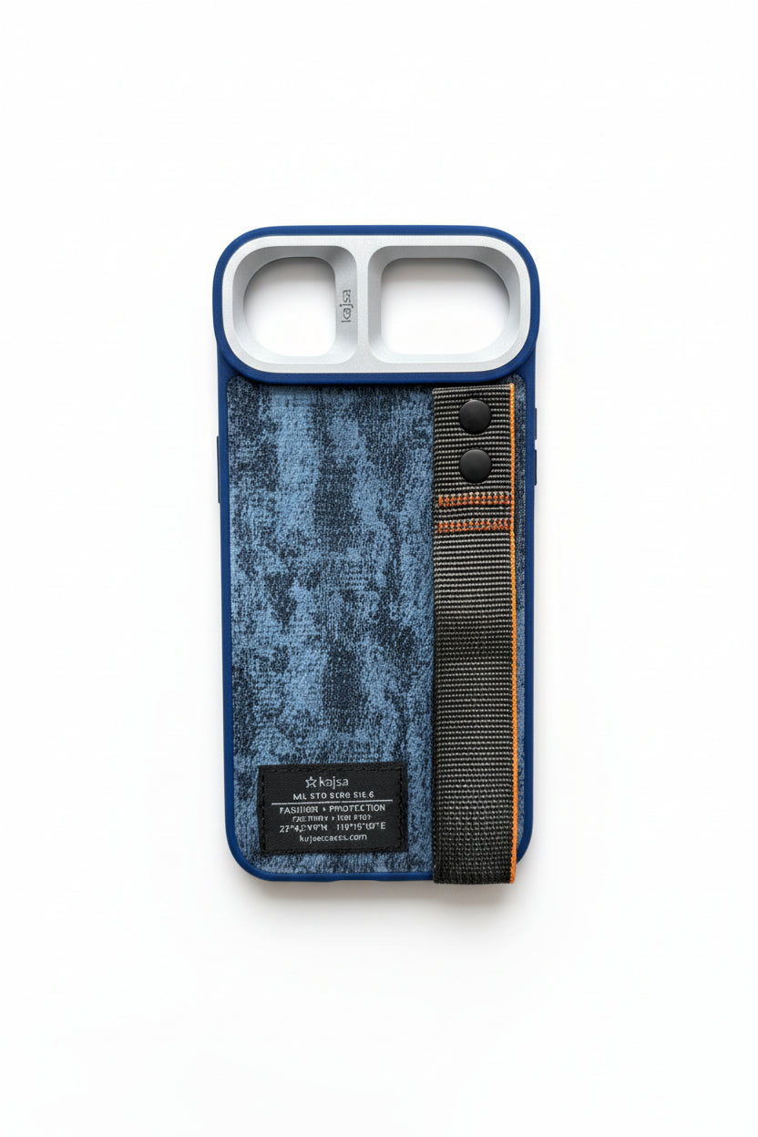 Étui iPhone Kajsa Tissu Premium avec Sangle – Protection Élégante & Design Outdoor