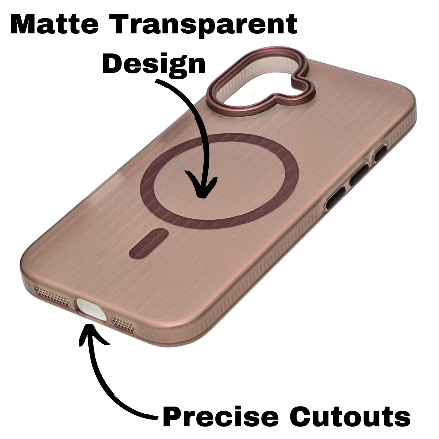 Coque iPhone Mate Transparente MagSafe Rainurée iPhone 16