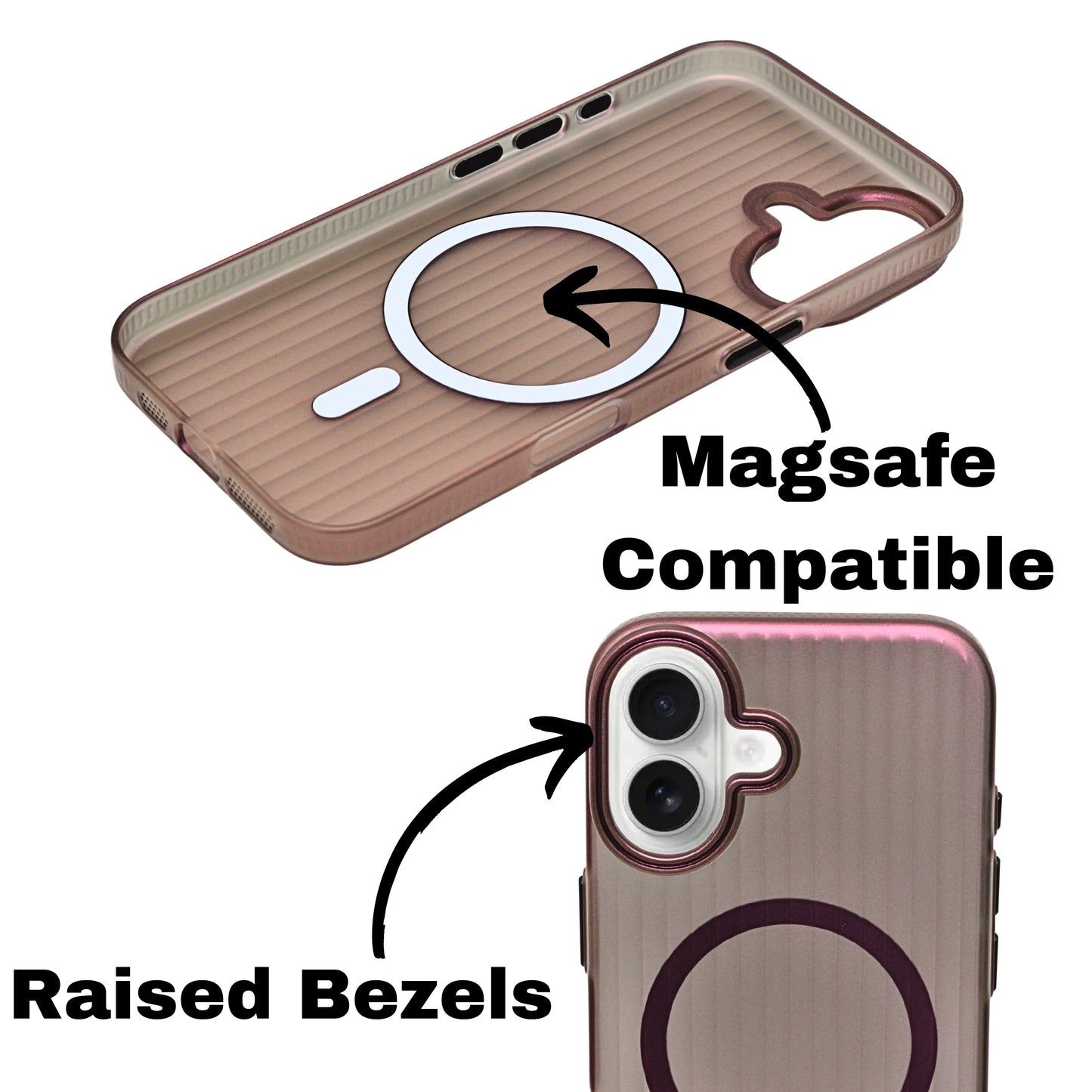 Coque iPhone Mate Transparente MagSafe Rainurée iPhone 16