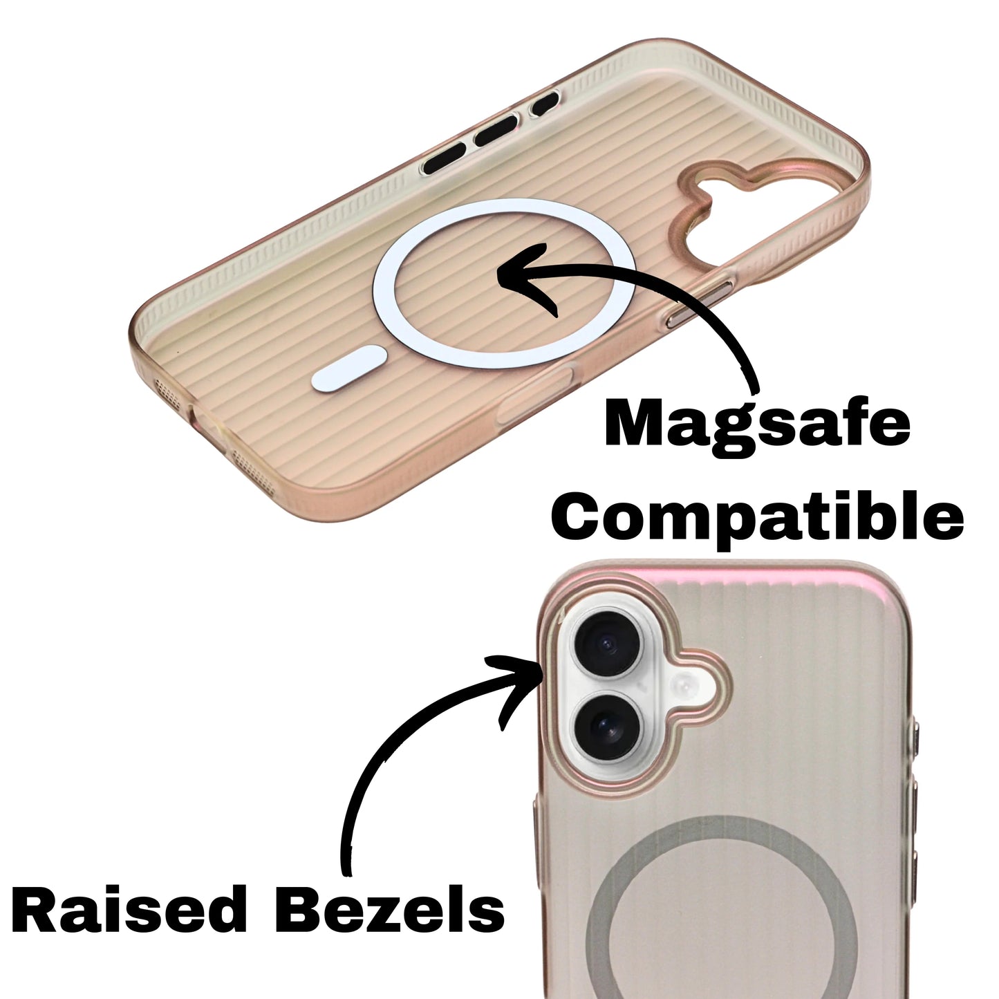 Coque iPhone Mate Transparente MagSafe Rainurée iPhone 16