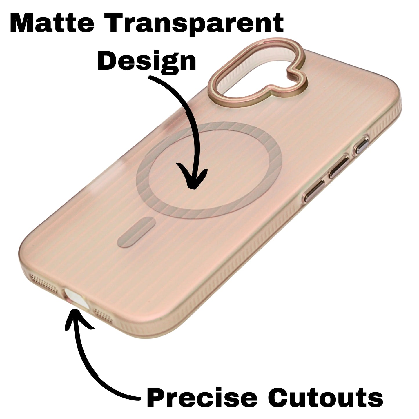 Coque iPhone Mate Transparente MagSafe Rainurée iPhone 16