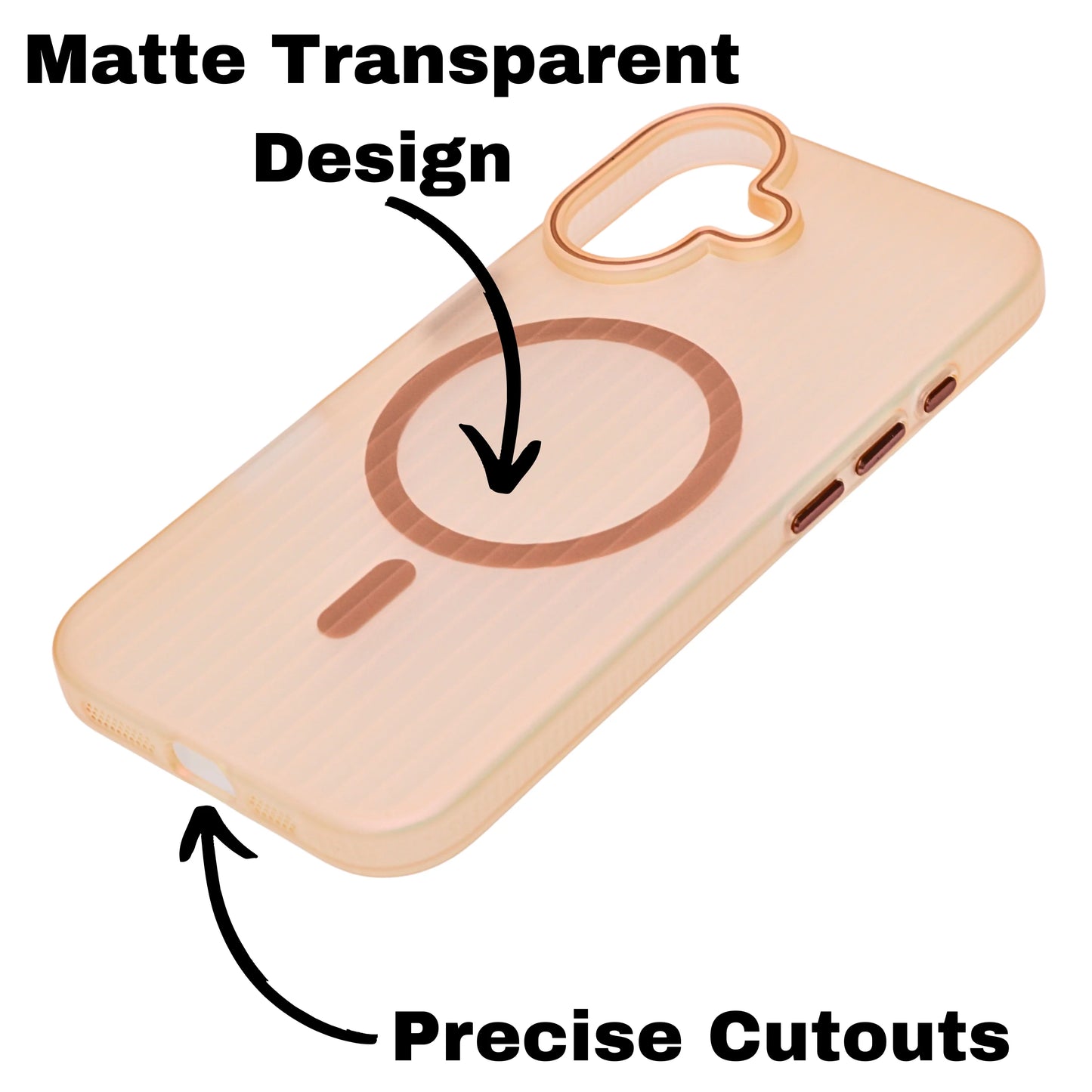 Coque iPhone Mate Transparente MagSafe Rainurée iPhone 16