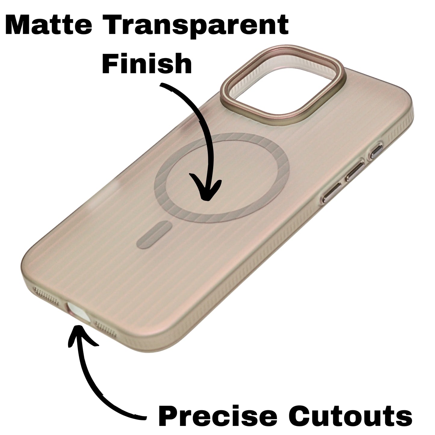 Coque iPhone Mate Transparente MagSafe Rainurée iPhone 14 Pro