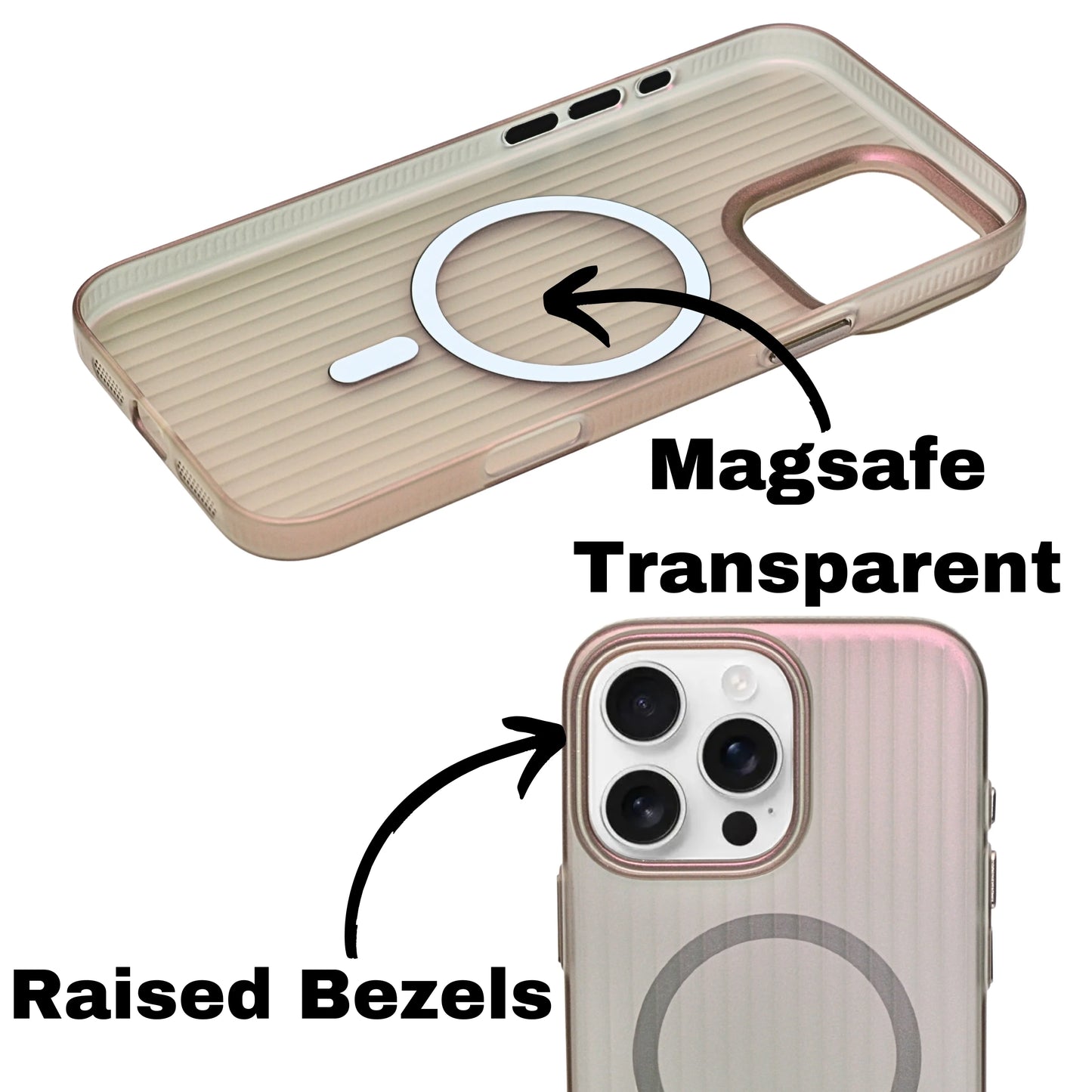 Coque iPhone Mate Transparente MagSafe Rainurée iPhone 14 Pro