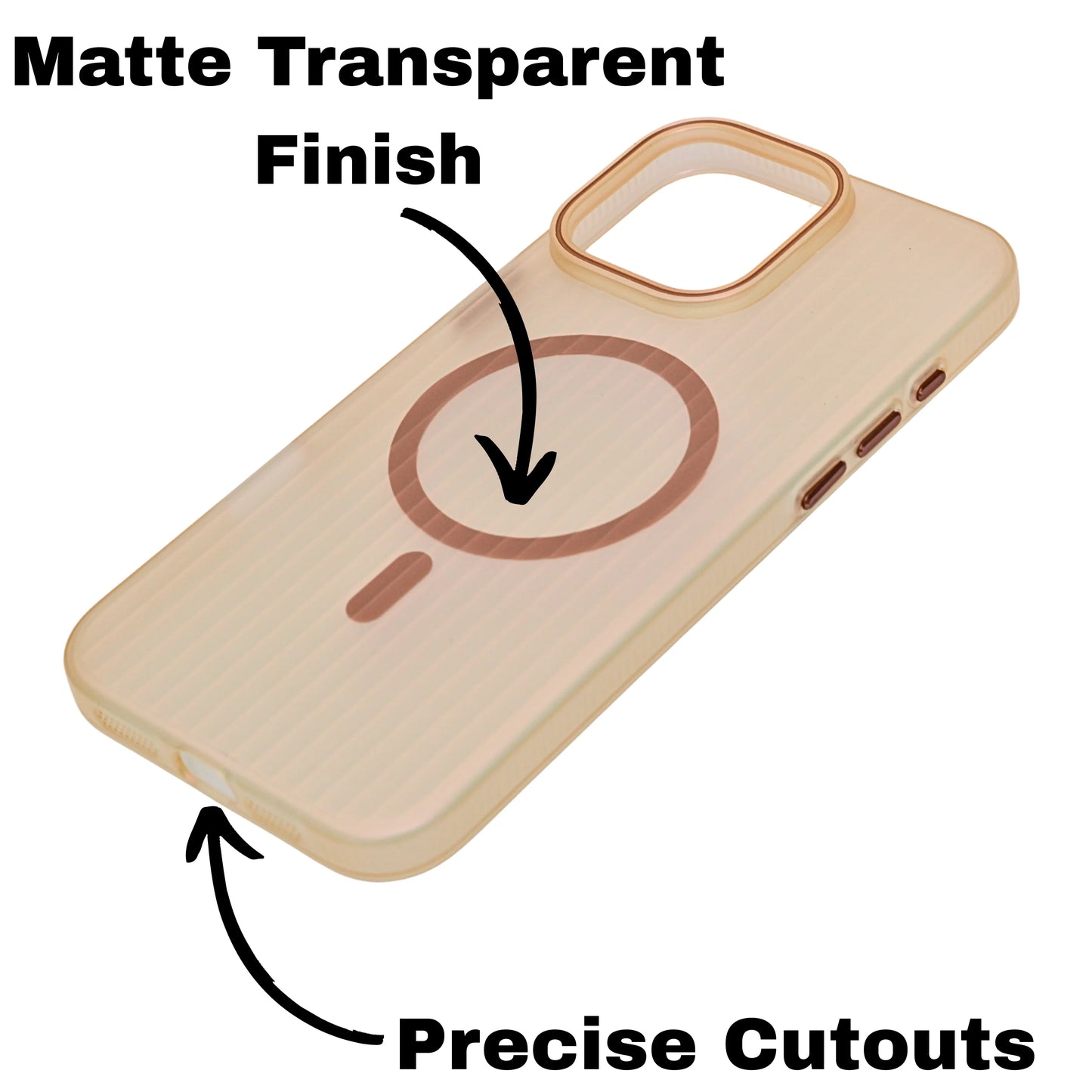 Coque iPhone Mate Transparente MagSafe Rainurée iPhone 16 Pro