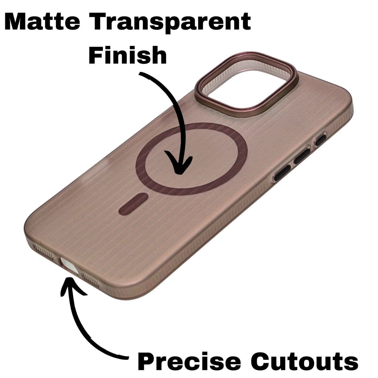 Coque iPhone Mate Transparente MagSafe Rainurée iPhone 16 Pro