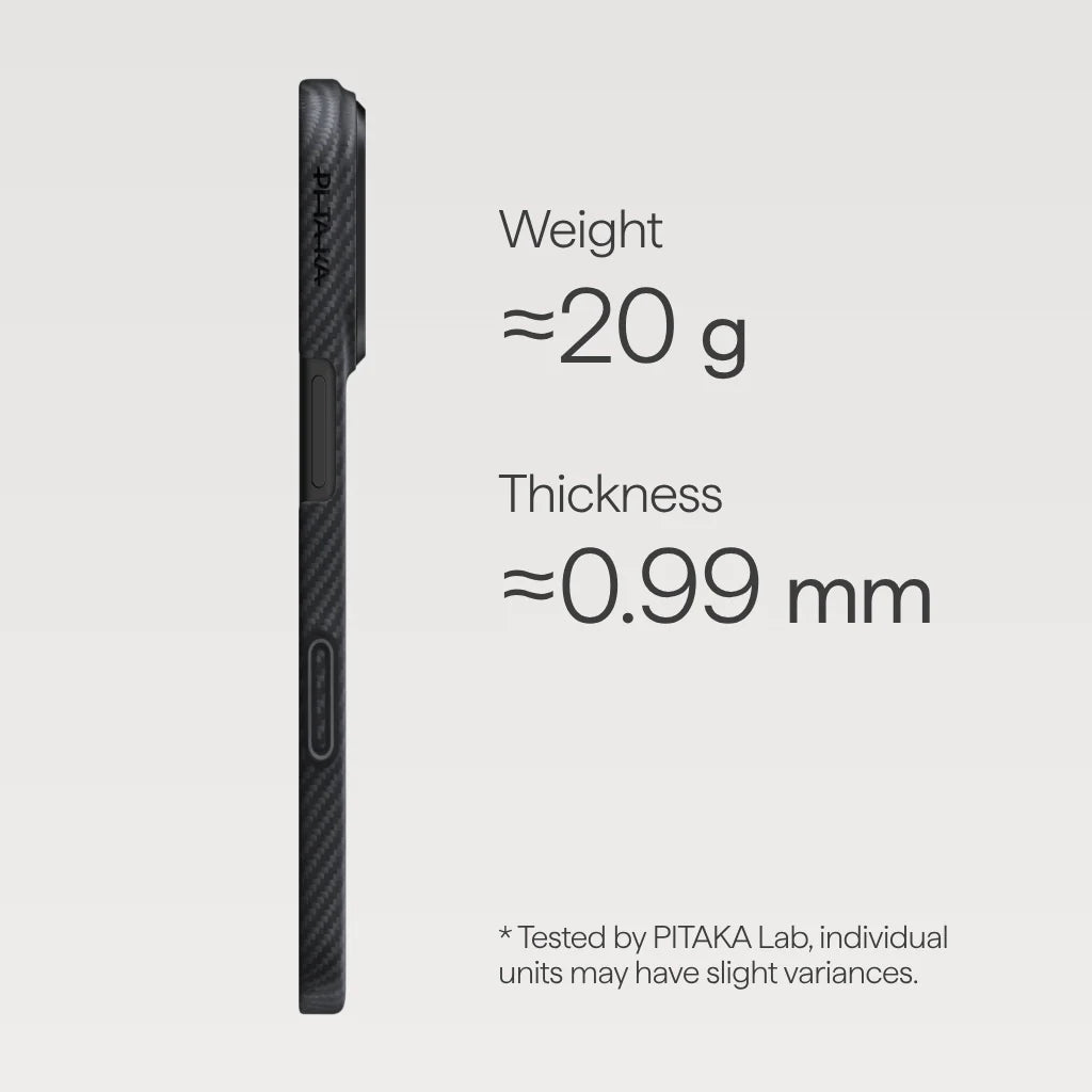 Coque PITAKA Carbone MagSafe iPhone 17 Pro Max – Noir Premium