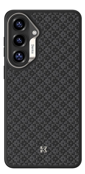 Coque BENKS ArmorGrid Kevlar MagSafe – Noir Carbone pour Samsung S26 Plus / S26 Ultra
