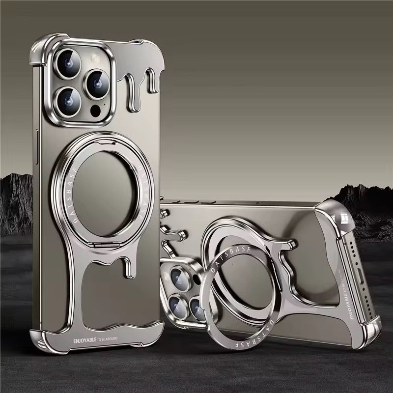 Coque Aluminium MagSafe 360° (Support Rotatif)