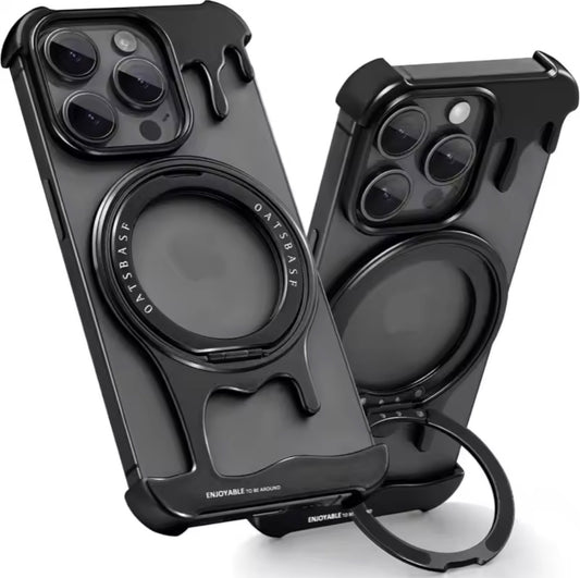 Coque Aluminium MagSafe 360° (Support Rotatif)