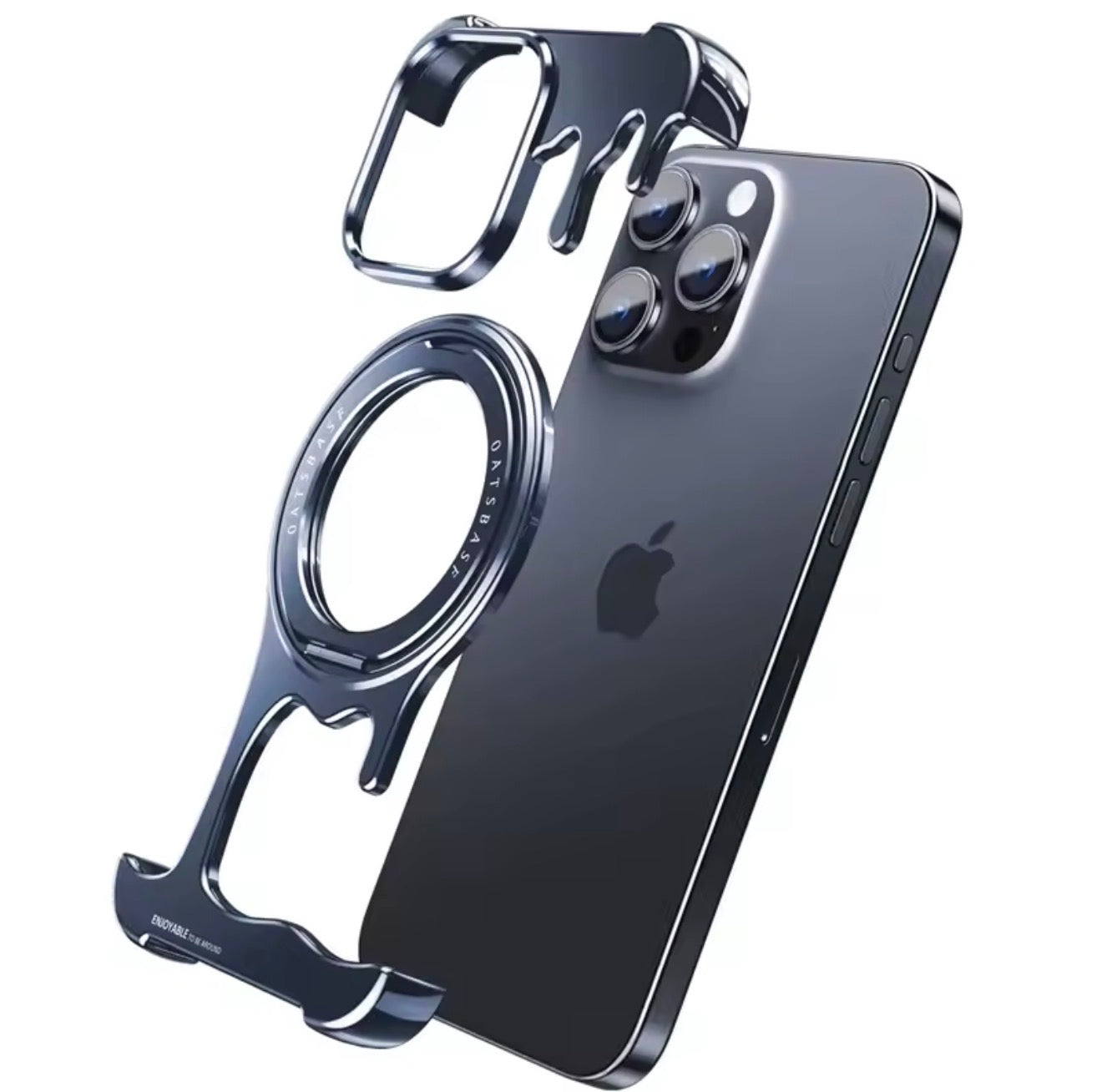 Coque Aluminium MagSafe 360° (Support Rotatif)