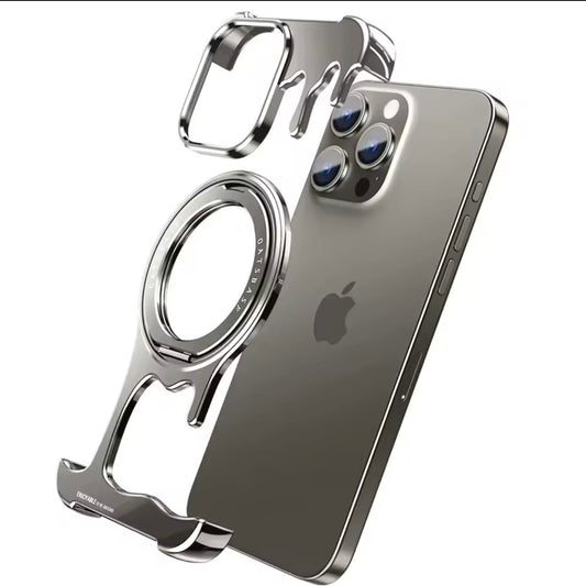 Coque Aluminium MagSafe 360° (Support Rotatif)